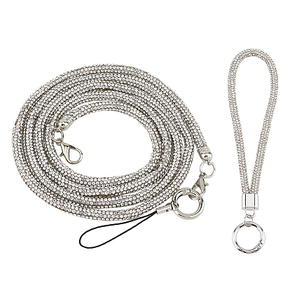 2 шт. 2 стили цинковый сплав смолы универсальный ремешок для сотового телефона ремешок через плечо подвески для телефона, с пластиковым вкладышем для телефона из пвх для чехла с полным покрытием для телефонов