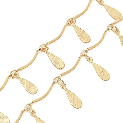 Латунные цепочки, подвески в форме капли, без кадмия, без никеля и без свинца, пайки, с катушкой