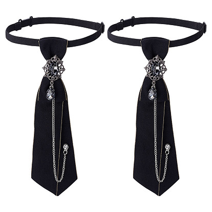 Полиэстеровые галстуки для унисекс, с обнаружением железа и смолы, галстук чистого цвета