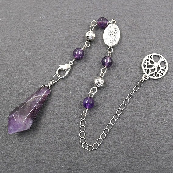 Маятники для биолокации с шестиугольным конусом из драгоценных камней, с чарами Древа Жизни, для лозоходства и гадания