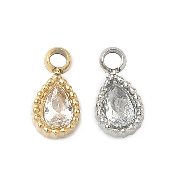 304 прелести нержавеющей стали, со стразами, слеза