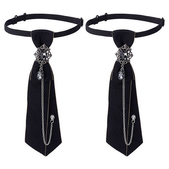 Полиэстеровые галстуки для унисекс, с обнаружением железа и смолы, галстук чистого цвета