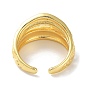 Textured Brass Open Cuff Rings for Women
