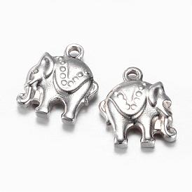 201 Stainless Steel Charms, Elephant
