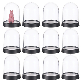 12Pcs PVC Dome Cover, Decorative Display Case, Cloche Bell Jar Terrarium