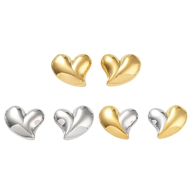 304 Stainless Steel Stud Earrings, Heart