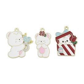 Подвески из сплава с эмалью ко дню святого валентина, медведь