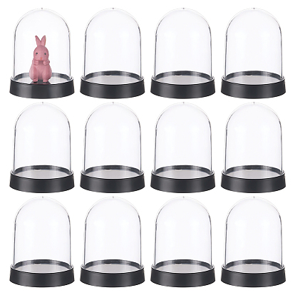 12Pcs PVC Dome Cover, Decorative Display Case, Cloche Bell Jar Terrarium