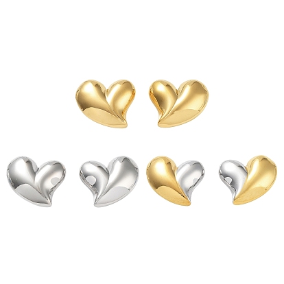 304 из нержавеющей стали серьги, сердце