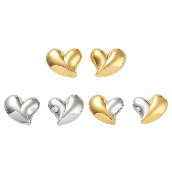 304 из нержавеющей стали серьги, сердце