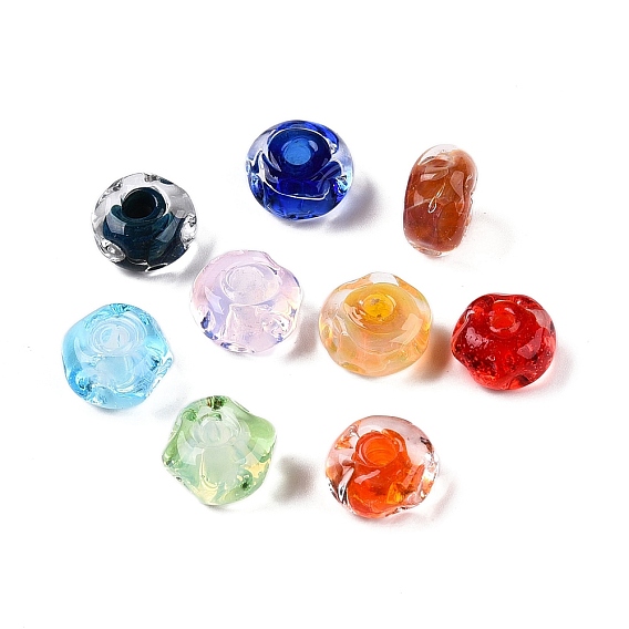 Бусы лэмпворк ручной работы, рондель