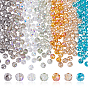 280 шт 7 цвета гальванические прозрачные стеклянные бусины нити, граненые, круглые
