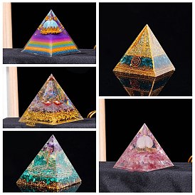 Генераторы энергии смолы, Оргонитовая пирамида из драгоценных камней Рейки для украшения стола домашнего офиса