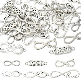 30 шт. 6 стили 201 подвески-соединители из нержавеющей стали и сплава, бесконечность ссылки