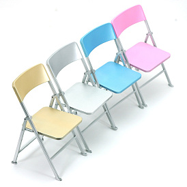 Plastic Dolls Folding Chair, Miniature Furniture Toys, for American Girl Doll Dollhouse Decoration