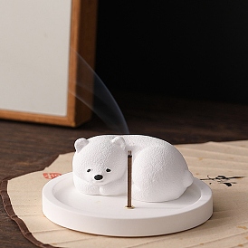 Gesso Incense Burners, Polar Bear Incense Stick Holders, Home Office Teahouse Zen Buddhist Supplies