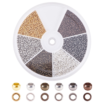 Brass Crimp Beads, Nickel Free, Rondelle