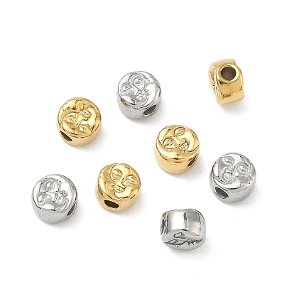 304 из нержавеющей стали бусы, абстрактное лицо