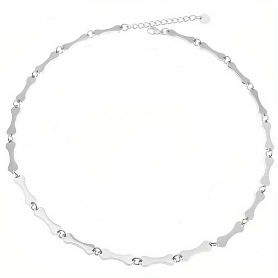 304 Цепочка из нержавеющей стали в форме собачьей кости для женщин, без потускнения