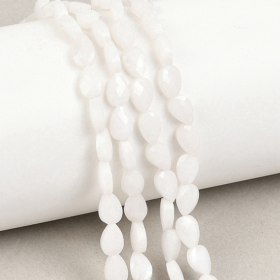 Натуральный белый лунный камень бисер пряди, слеза, граненые