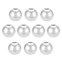 10 шт. 925 бусины из стерлингового серебра, круглые