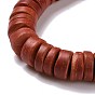 Dyed Natural Coconut Disc Bead Strands, 9x2~6mm, Hole: 3mm, about 108pcs/strand, 15.7 inch
