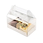Foldable Transparent PET Cupcakes Boxes, Portable Dessert Bakery Boxes, Rectangle