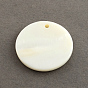 Flat Round Sea Shell Pendants