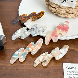 Cellulose Acetate(Resin) Alligator Hair Clips, Wave