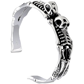 Bracelets de manchette en alliage squelette