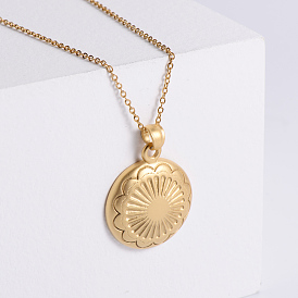 Мужские ожерелья с подвеской-цветком из нержавеющей стали в винтажном стиле