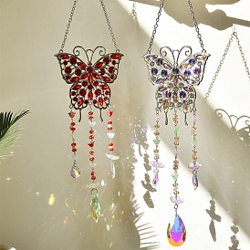 Glass Suncatcher, Butterfly Pendant Decorations