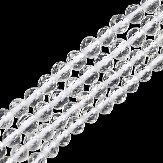 Природных кристаллов кварца бисер нитей, граненые, горного хрусталя, круглые