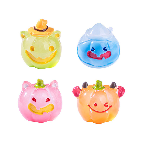 Прозрачная светящаяся тыква для украшения на Хэллоуин, для украшения рабочего стола домашнего офиса, светится в темноте