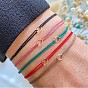 Adjustable Handmade Woven Polyester Cord String Bracelet Sets
