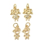 Латунные микро проложить кубического циркония подвески, стойки покрытие, шармы в форме человека , без свинца и без кадмия, долговечный, с целью перехода в кольце
