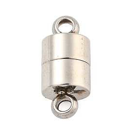 304 Stainless Steel Magnetic Clasps, with Loops, Column