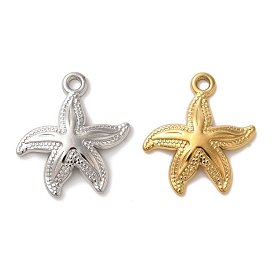 Ионное покрытие (ip) 304 подвески из нержавеющей стали, очарование морской звезды