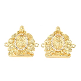 Латунные микропаве прозрачные кубические цирконии религиозные кулоны Ганеша, долговечный, стойки покрытие, без свинца и без кадмия