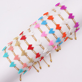 Boho Chic Miyuki Heart Beaded Handmade Couple Bracelet for Women