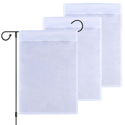 Полиэстеровый пустой садовый флаг, прямоугольные