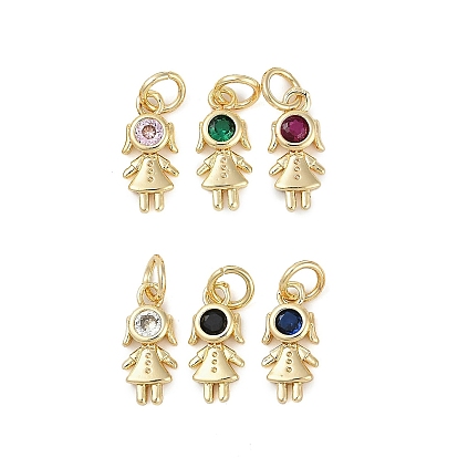 Подвеска из латуни с микропаве из кубического циркония, без свинца и без кадмия, долговечный, реальный 18 k позолоченный, шармы в форме человека , с целью перехода в кольце