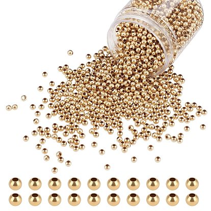 Brass Finding Beads, Seamless Round Beads