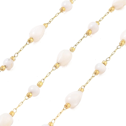 Ионное покрытие (ip) 304 цепи для канцелярских скрепок из нержавеющей стали, пайки, с стеклянные бусы, слеза