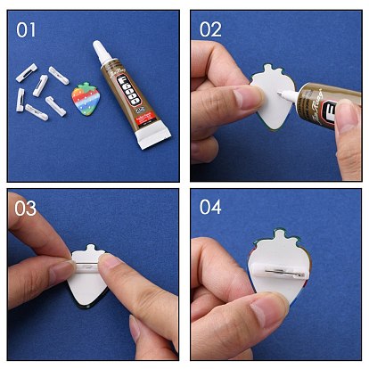 Plastic Brooch Findings, Back Bar Pins