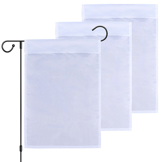 Полиэстеровый пустой садовый флаг, прямоугольные