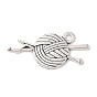 Пряжа тибетский стиль сплава цинка подвески, без свинца и без кадмия, 13x26x1.5 мм, отверстие : 2 мм, Около 1166 шт / 500 г