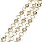 Brass Donut Link & Ring Link Chains, with Spool, Long-lasting Plated, Unwelded