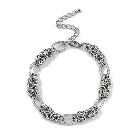 Anti-Tarnish 304 Stainless Steel Oval Ring Link Chain Anklets