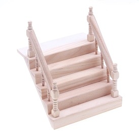 Wood Stairs Ornaments, Micro Landscape Furniture Dollhouse Accessories, Pretending Prop Decorations